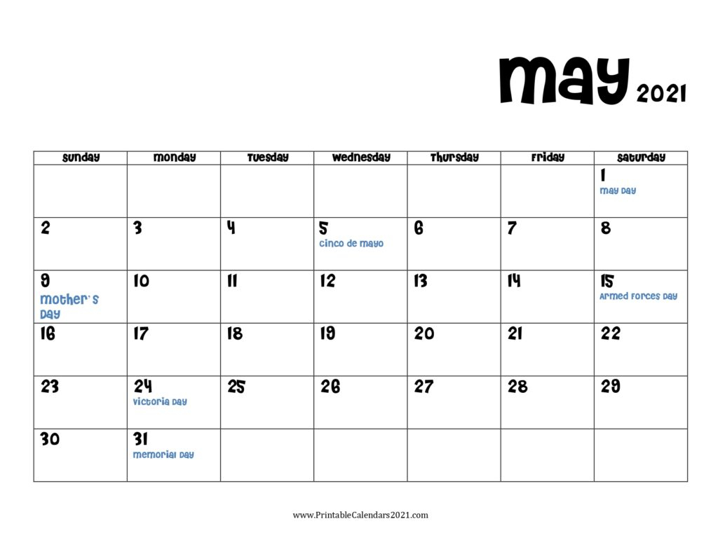 Printable Calendar 2022 May, May 2022 Calendar Pdf