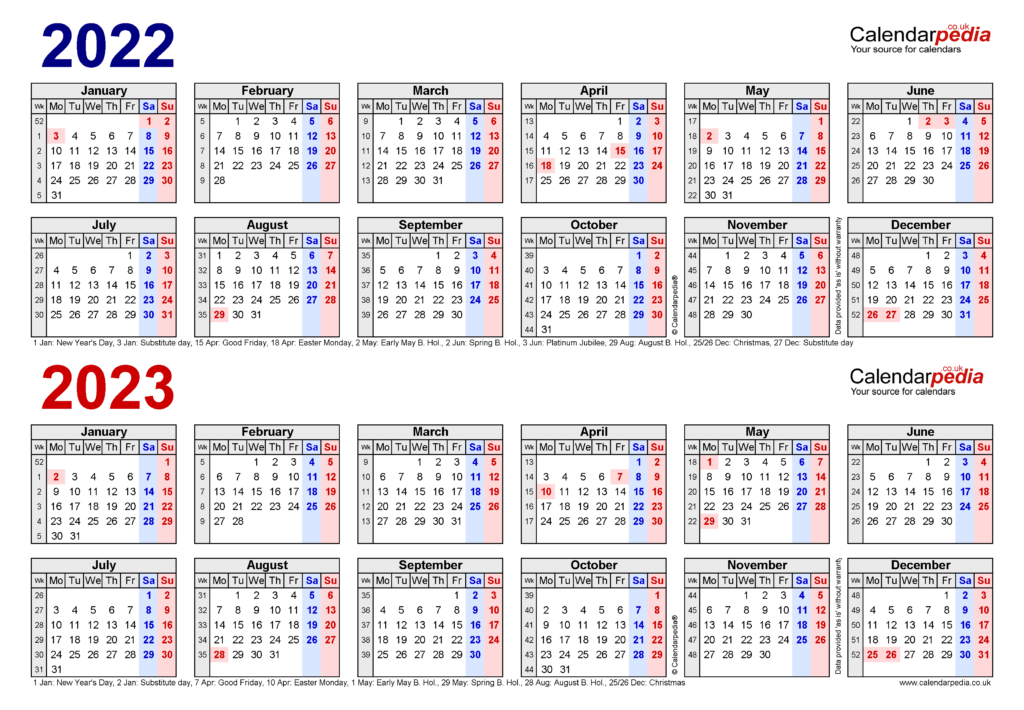 Printable Calendar August 2022 To June 2023 - Monthly