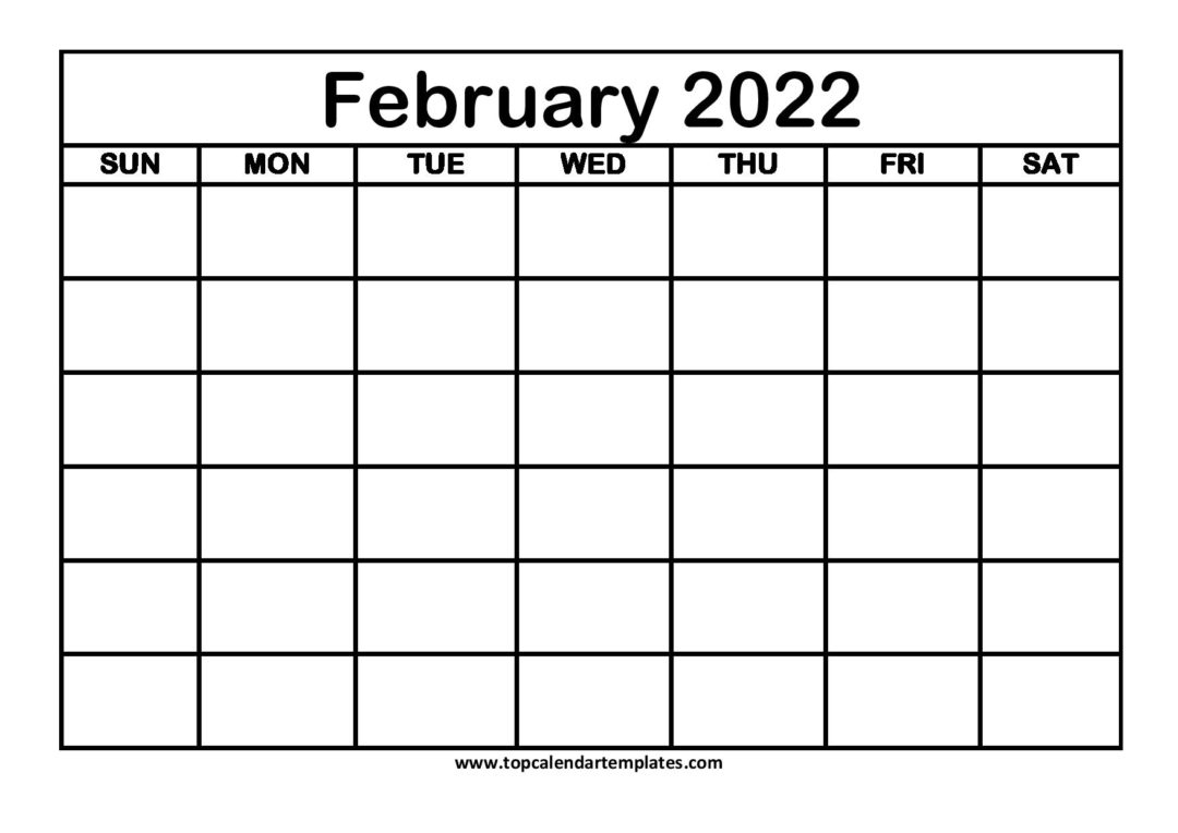 Printable Calendar February 2022 Templates - Pdf, Word, Excel