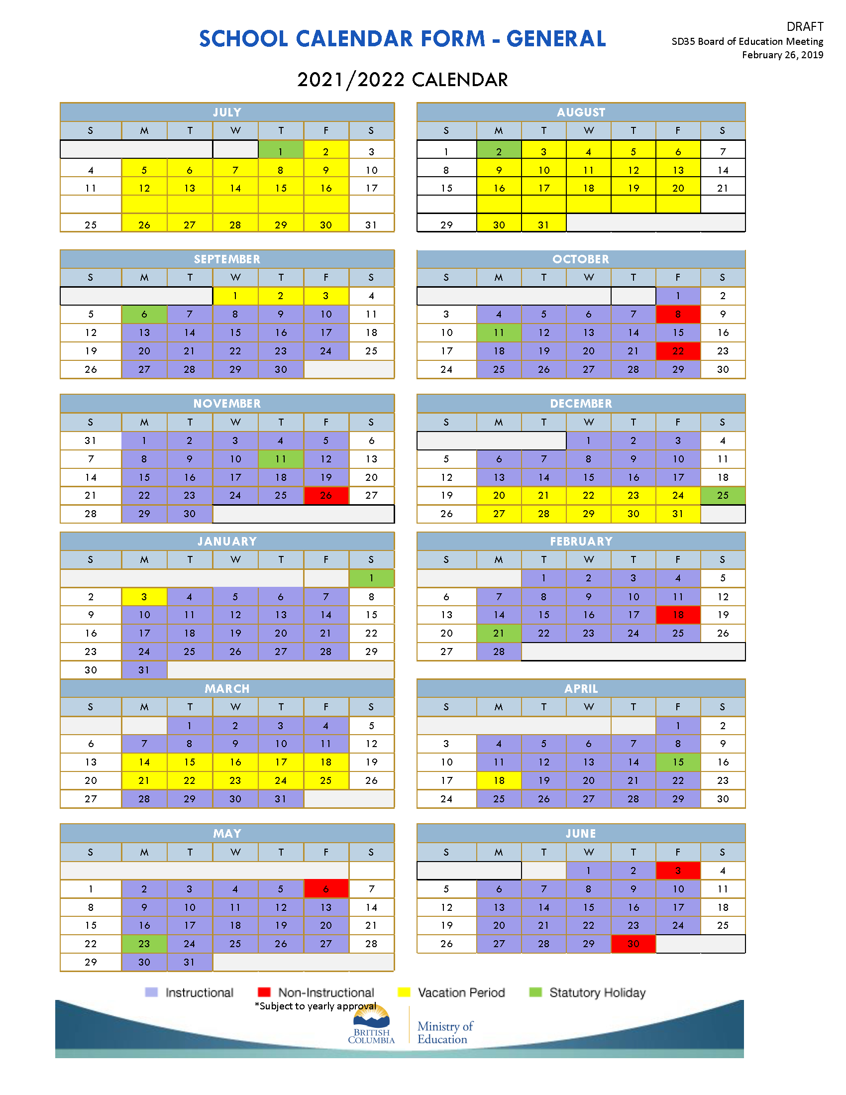 Sd Unified Calendar 2021 2022 | Printable March