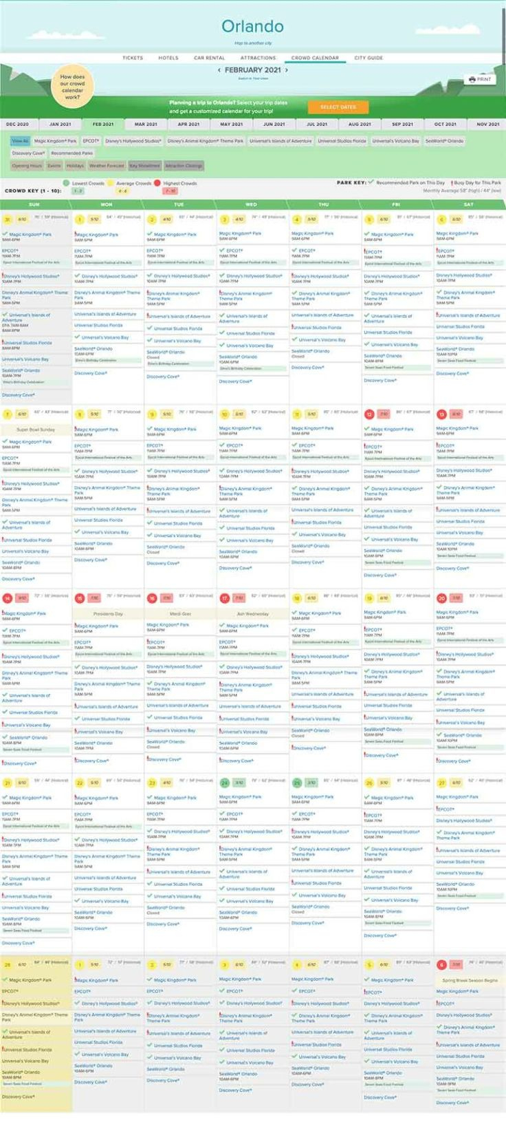 Seaworld Orlando Crowd Calendar 2022 - December Calendar 2022