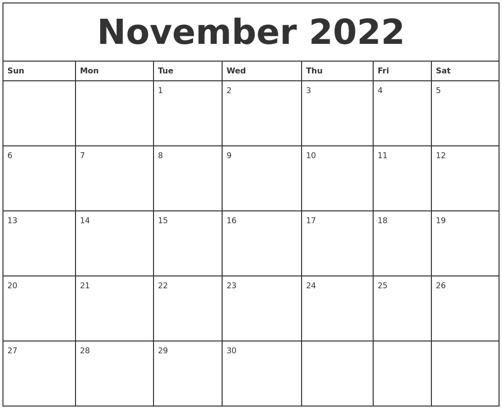 September 2022 Calendar Printable