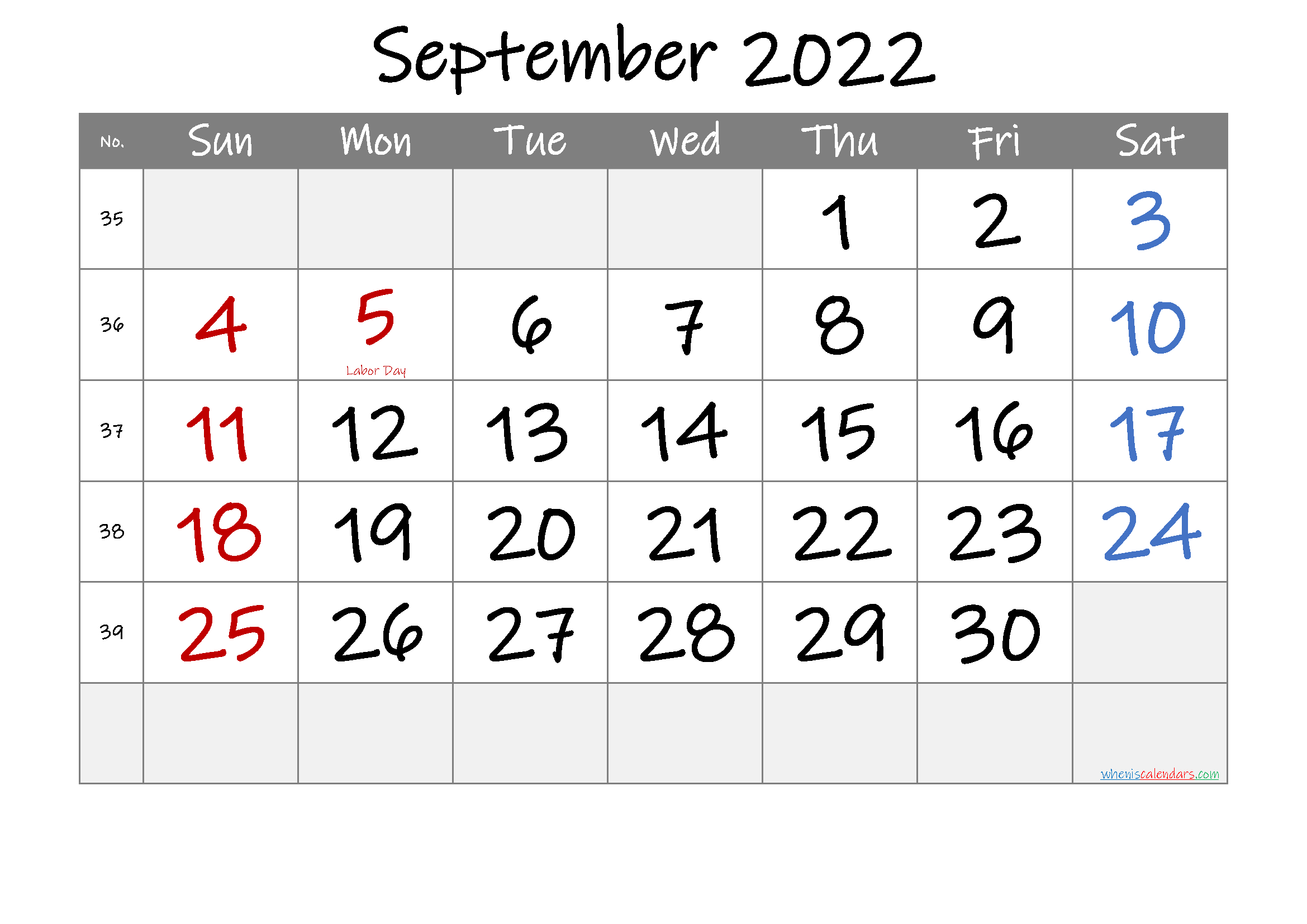September 2022 Free Printable Calendar-Template Noif22M33