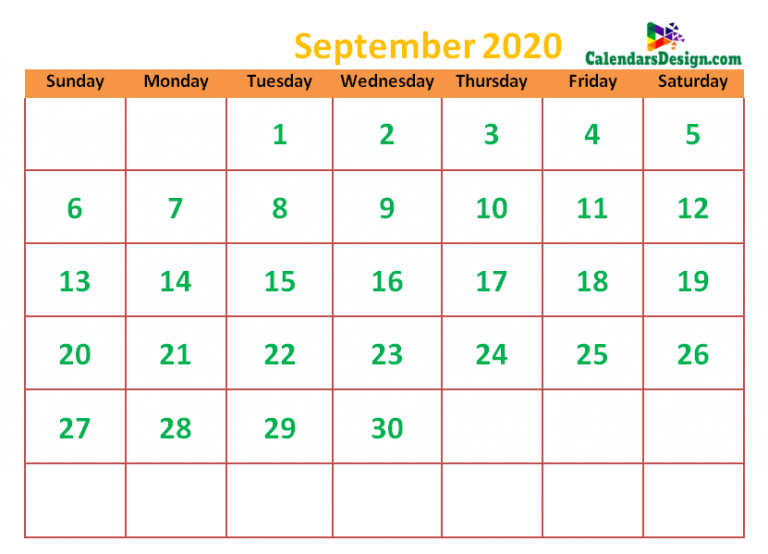 September Calendar Archives - Calendars Design - Free