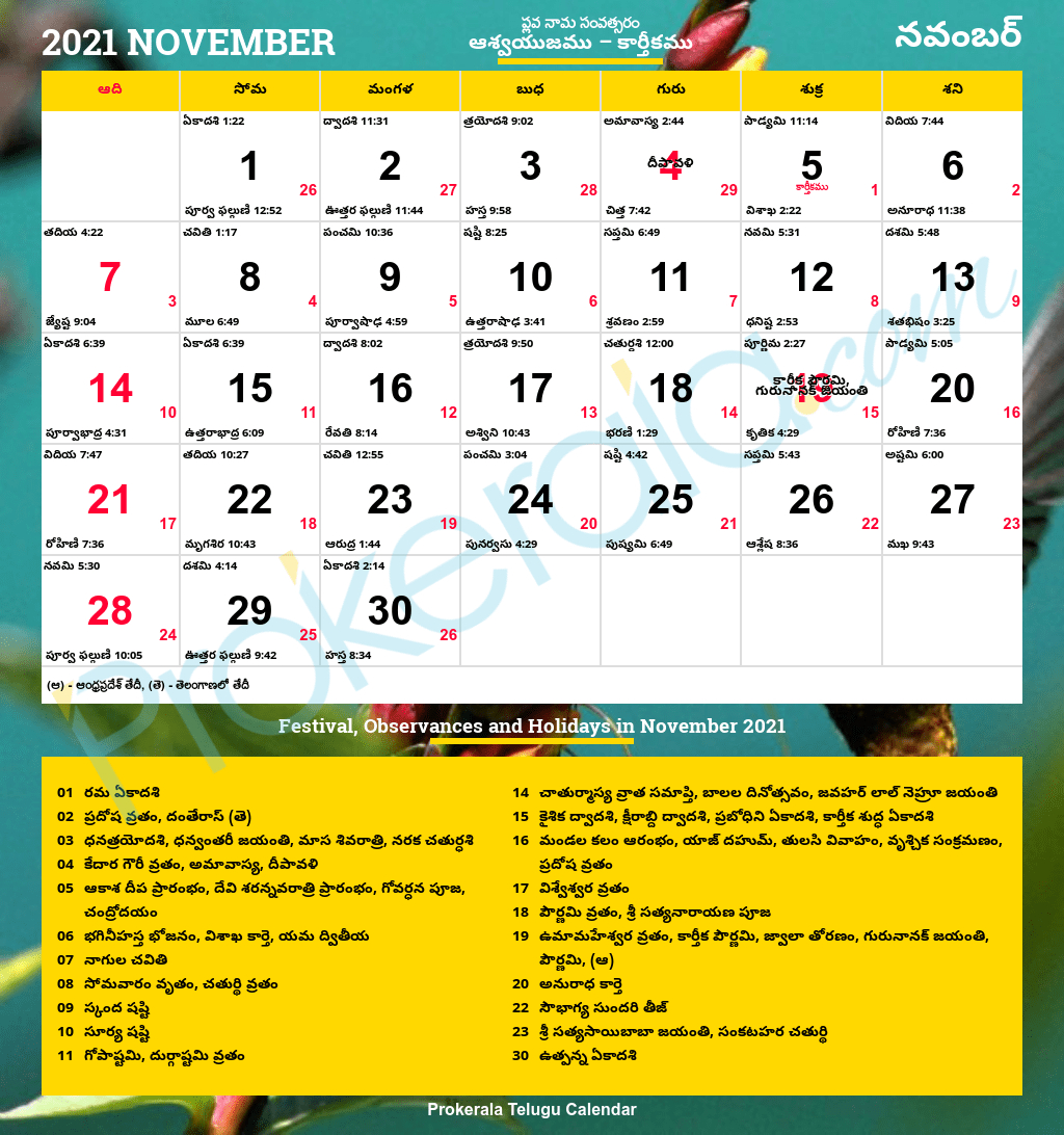 Telugu Calendar 1997 November 2022 [Doc 16Mb] - Austin