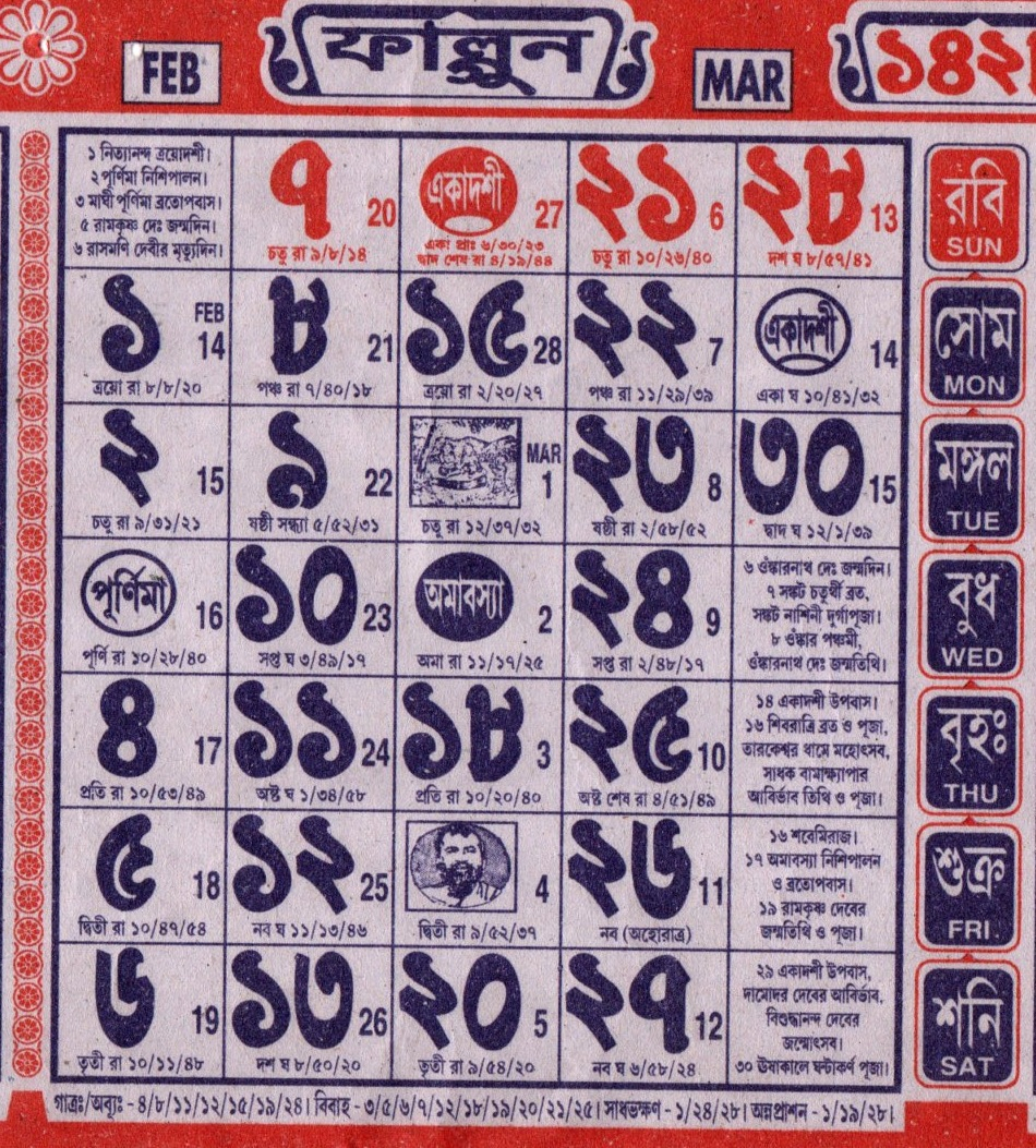 Thakur Prasad Calendar 2025 Hindi 