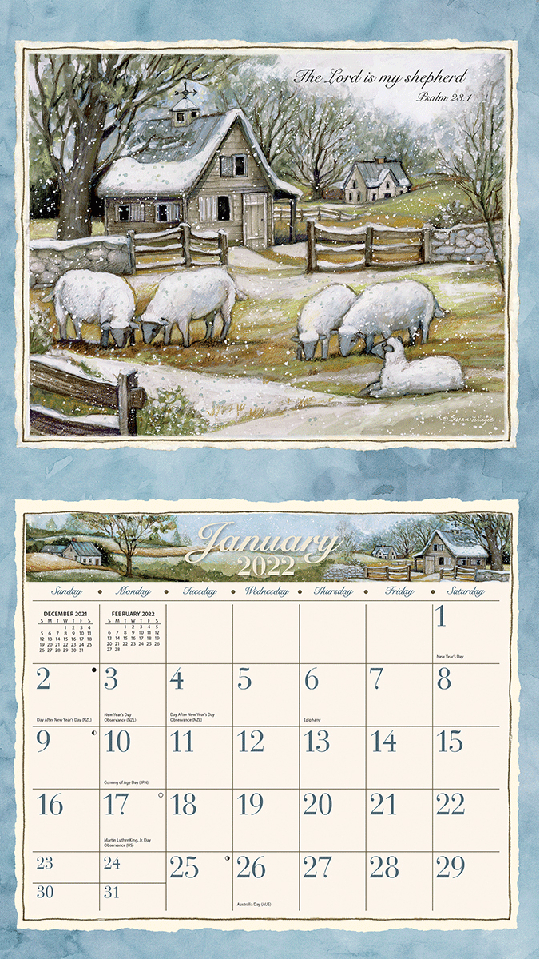 The Lord Is My Shepherd Calendar 2022 Buy? | Art Work By