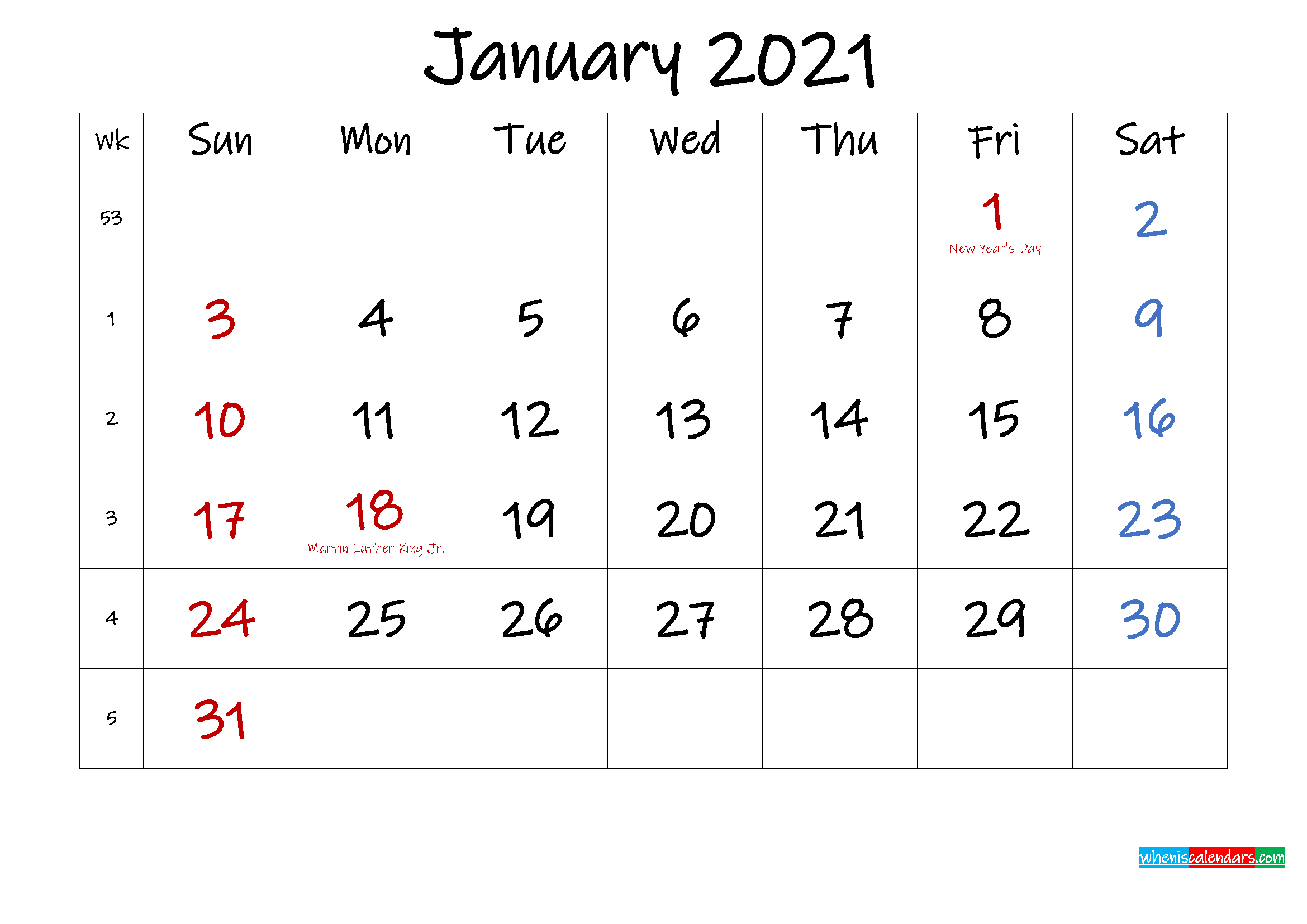 Time And Date Calendar 2021 Printable / Calendar 2021