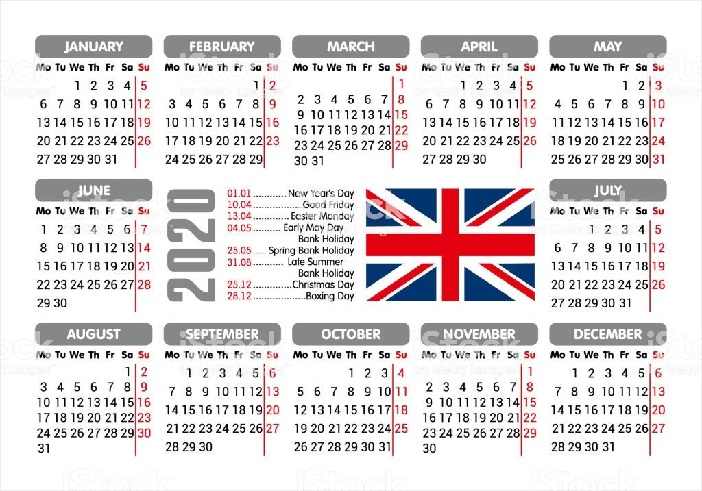 Uk 2020 Calendar With Bank Holidays | 2020 Calendar