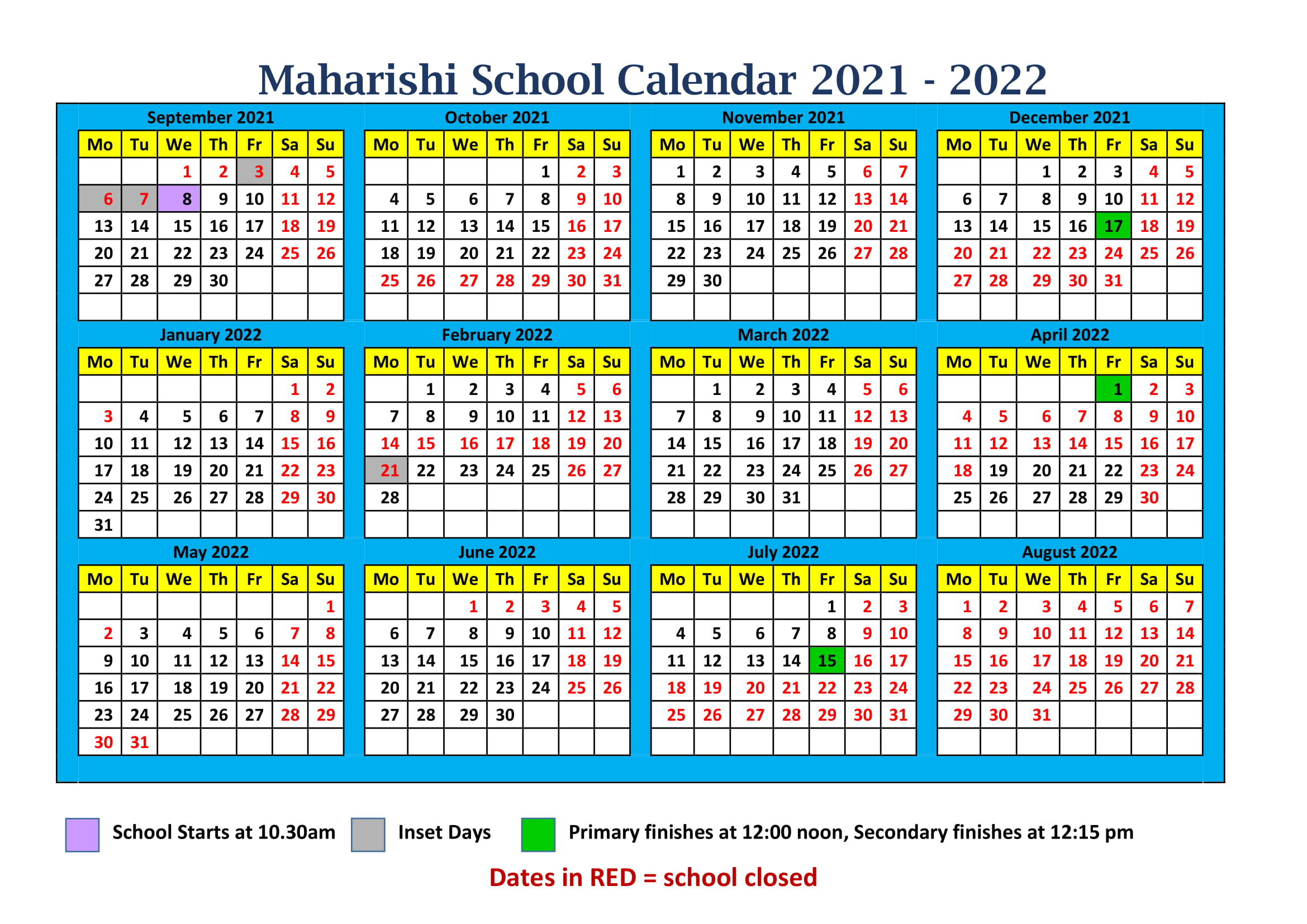 Und Academic Calendar 2022-23 - February Calendar 2022