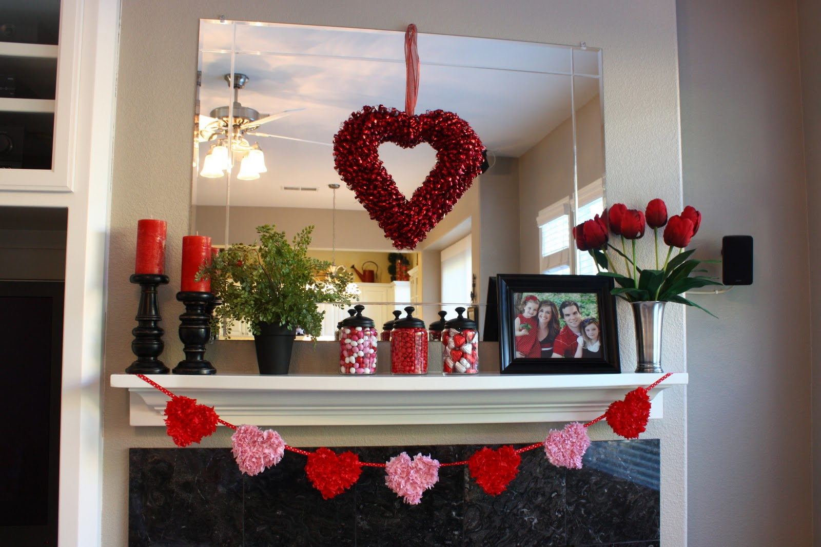 Valentine Mantel And Tissue Art - The Sunny Side Up Blog