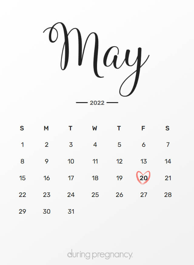 Your Due Date: May 20, 2022 | During Pregnancy