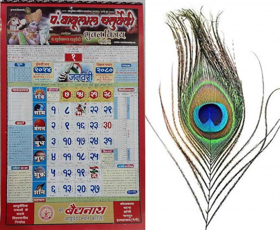 Pandit Babulal Chaturvedi Panchang  Calendar New Year Hindi