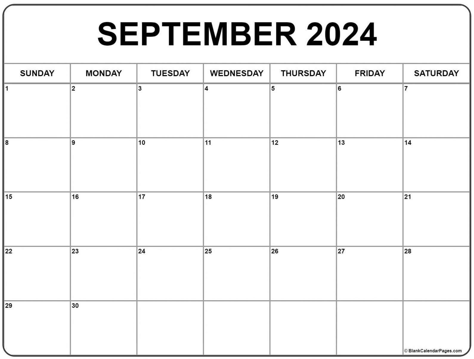 September  calendar  free printable calendar