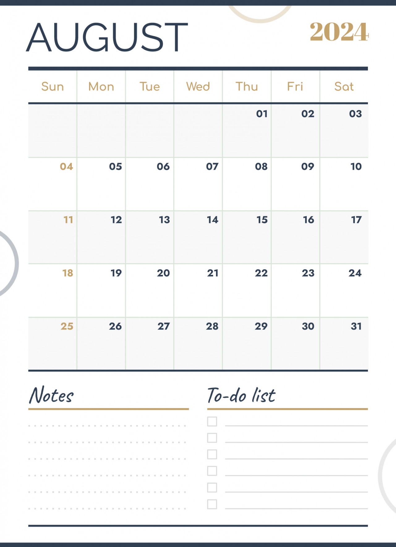 August  Calendar Free Google Docs Template - gdoc