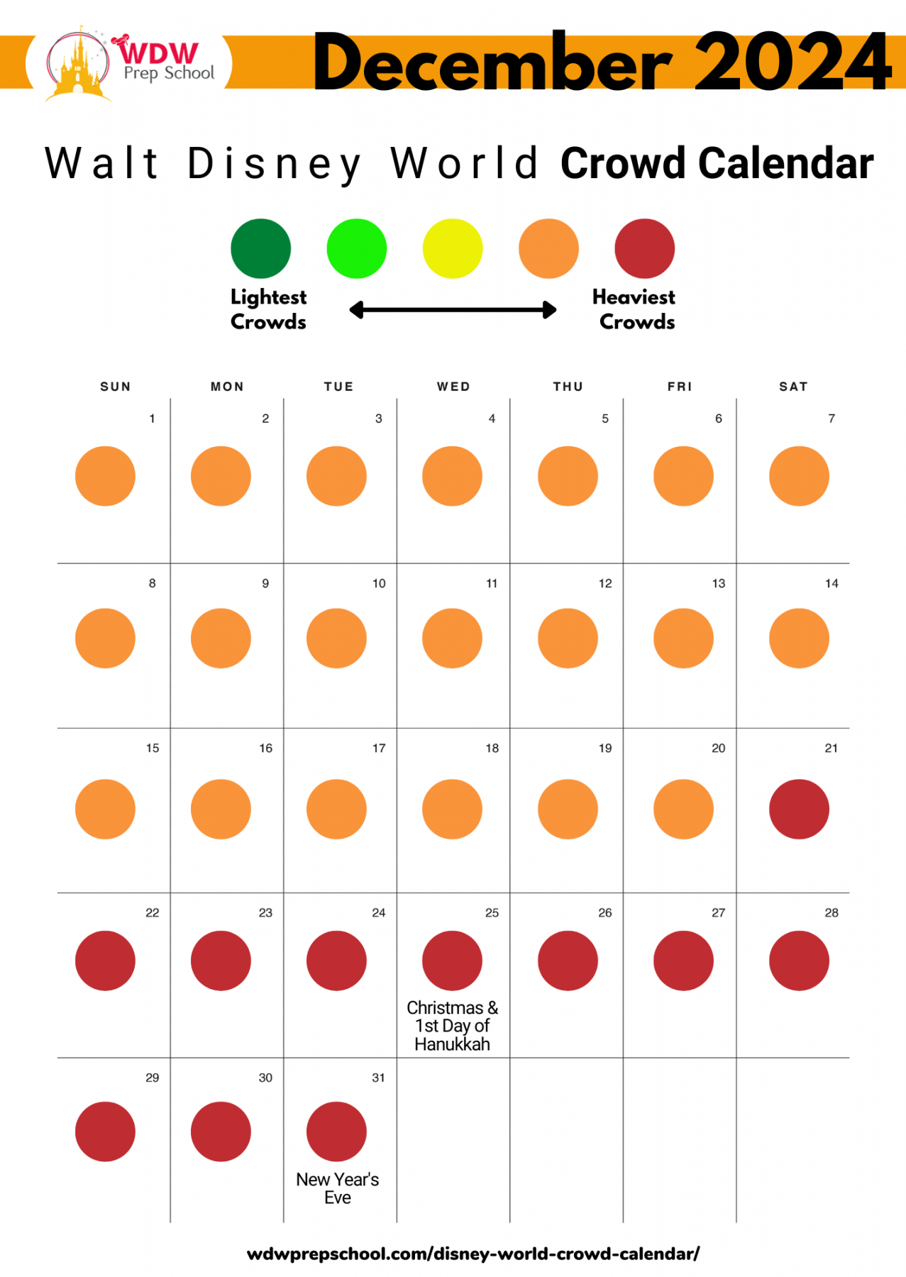 December  at Disney World (Crowd Calendar, Weather, Christmas)