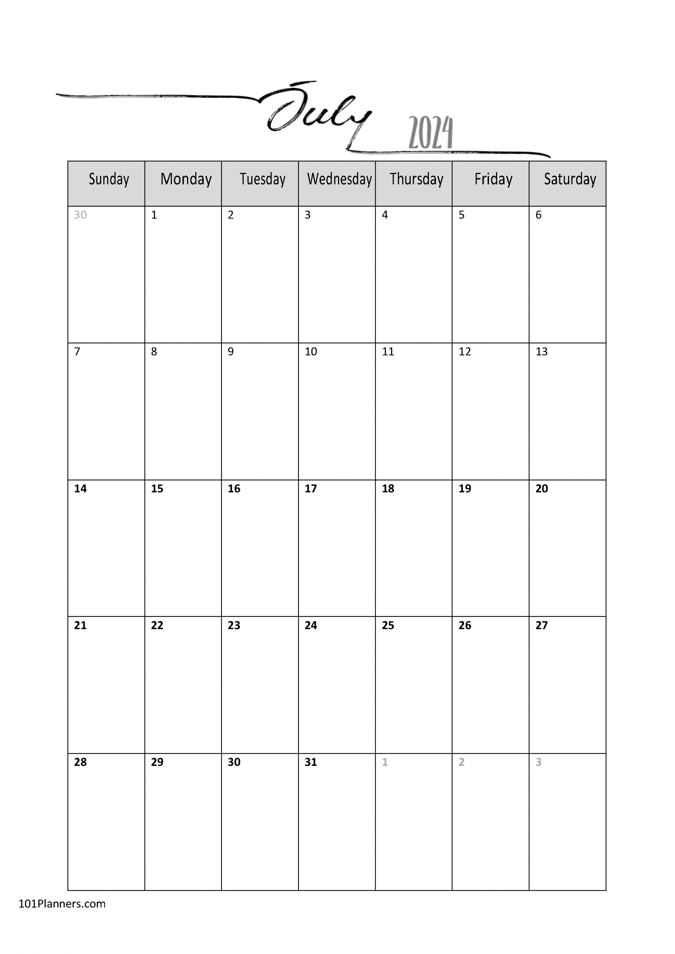 FREE  Calendar Template Word  Instant Download