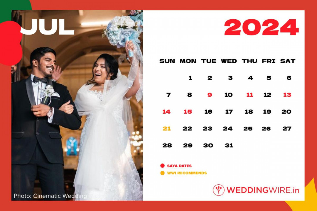 Hindu Wedding Calendar and WWI Recommended Marriage Dates in