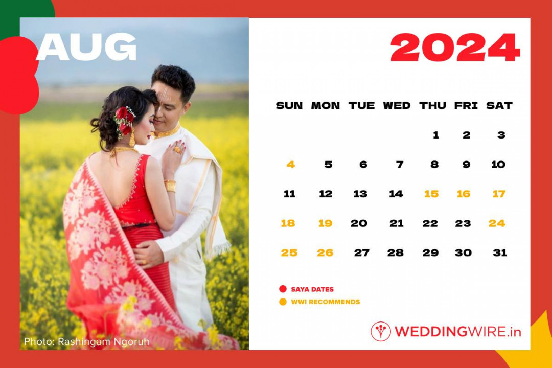 Hindu Wedding Calendar and WWI Recommended Marriage Dates in