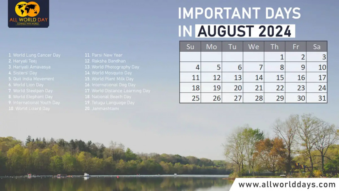 Important Days in August : List of National, International Dates