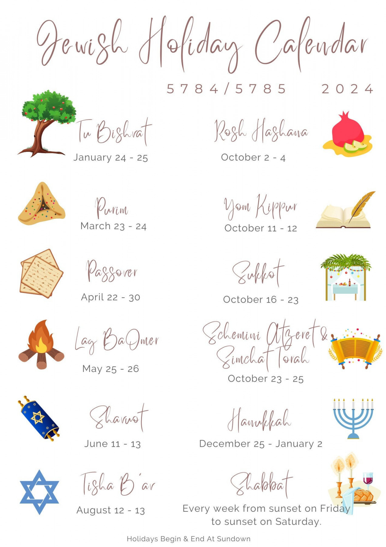 Jewish Holiday Calendar ! Hebrew Calendar /  Jewish Calendar  Year/Months  Jewish Calendar Gift