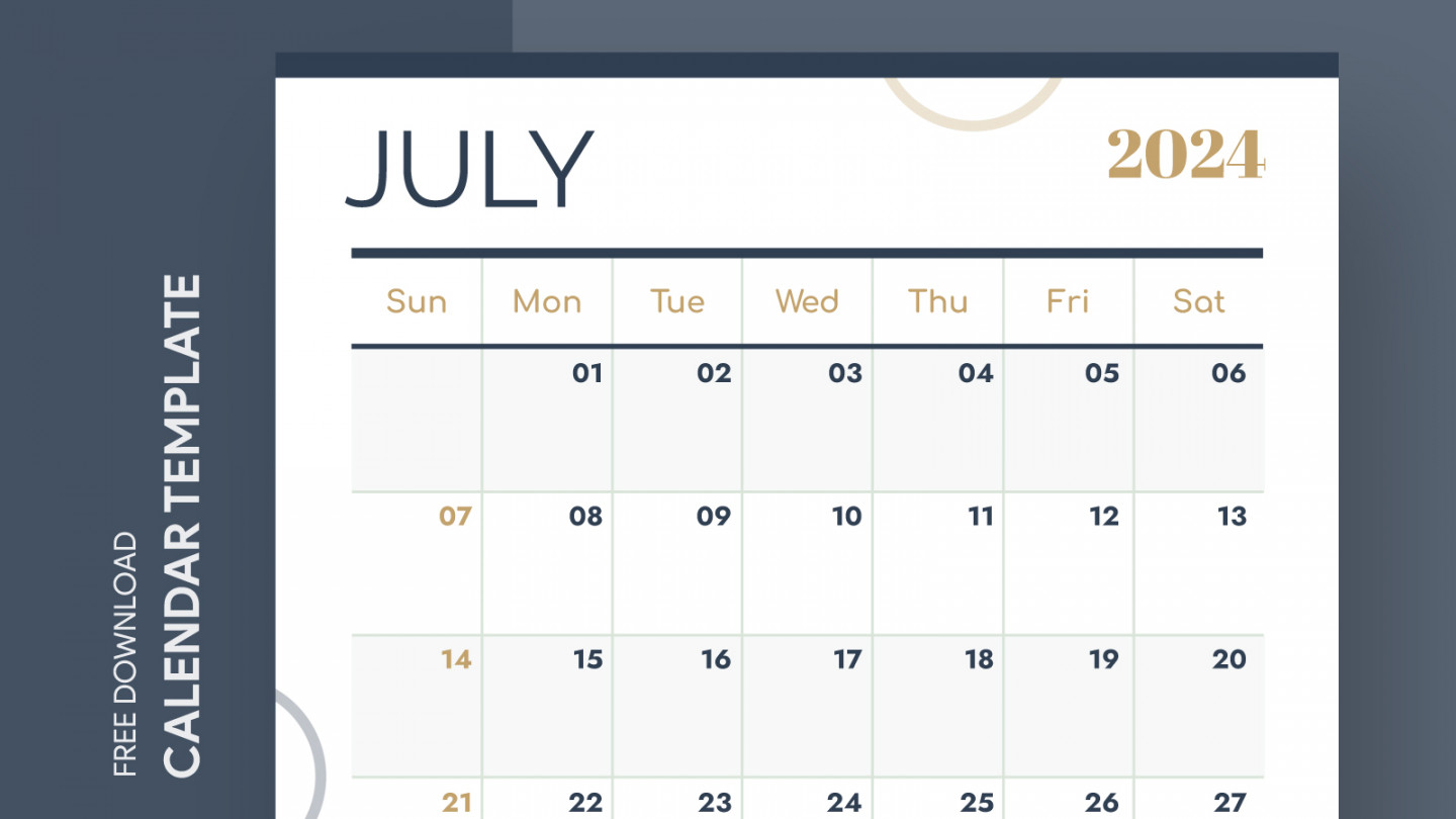 July  Calendar Free Google Docs Template - gdoc