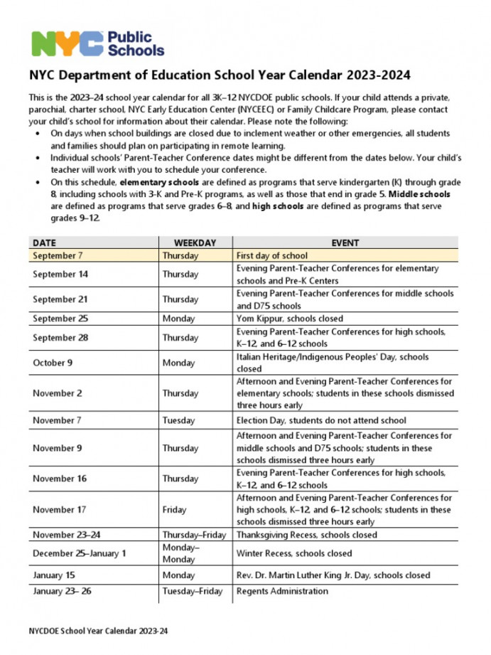 School Year - Calendar (Updated)  Download Free PDF