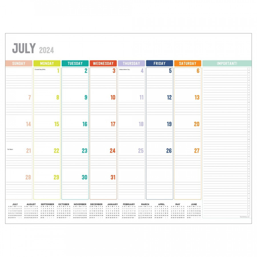 TF Publishing July -June  Monthly Desk Calendar x