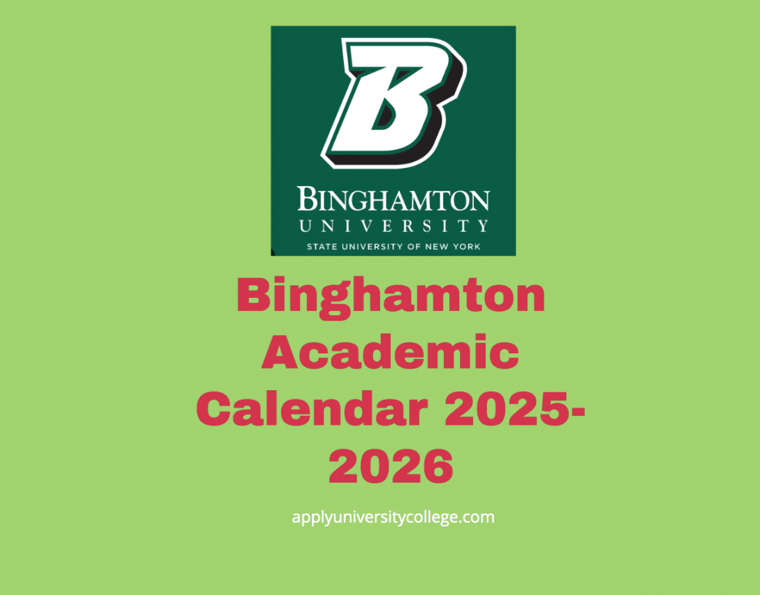 Binghamton Academic Calendar - - University College