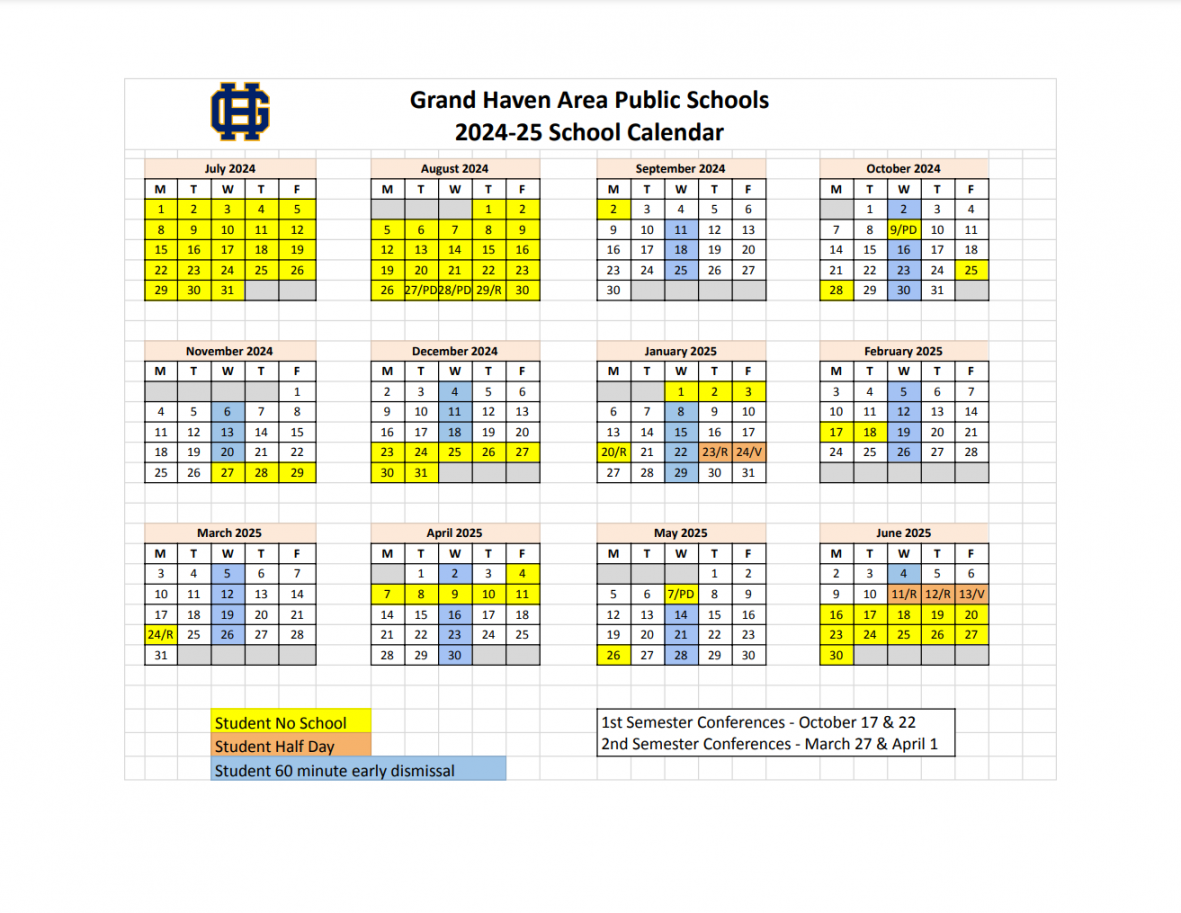 District Calendars - Our District - Grand Haven Area Public Schools