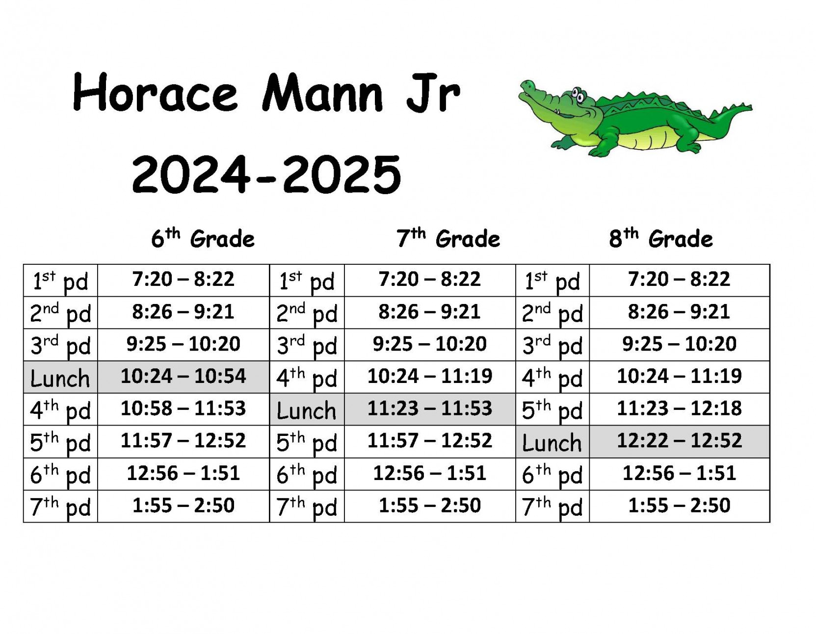 HMJ  Bell Schedule