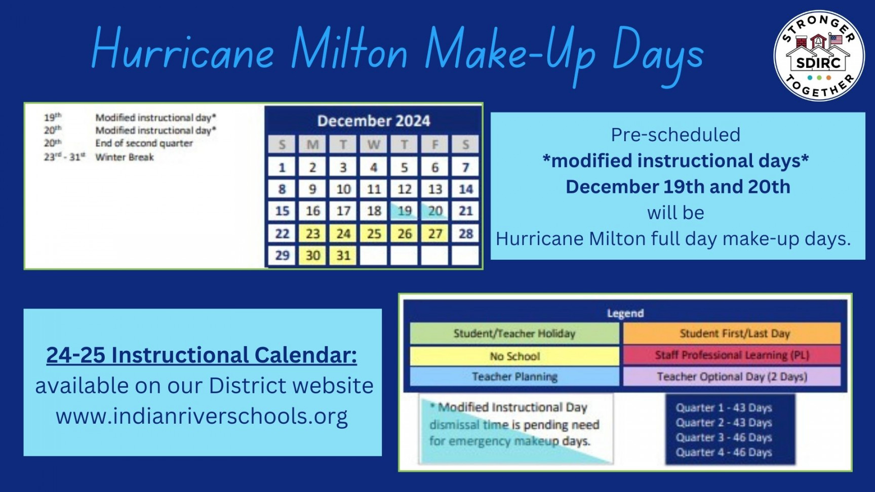 Instructional Calendar - School District of Indian River County