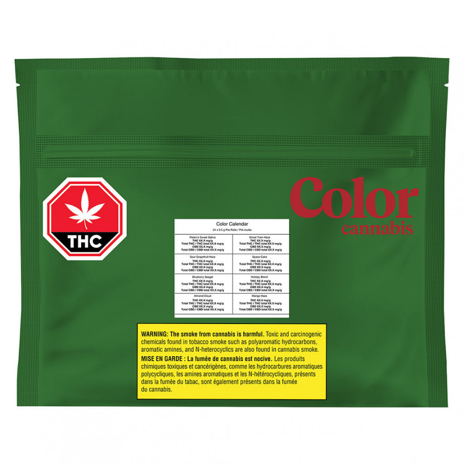 Color Calendar Pre-Roll  Ontario Cannabis Store