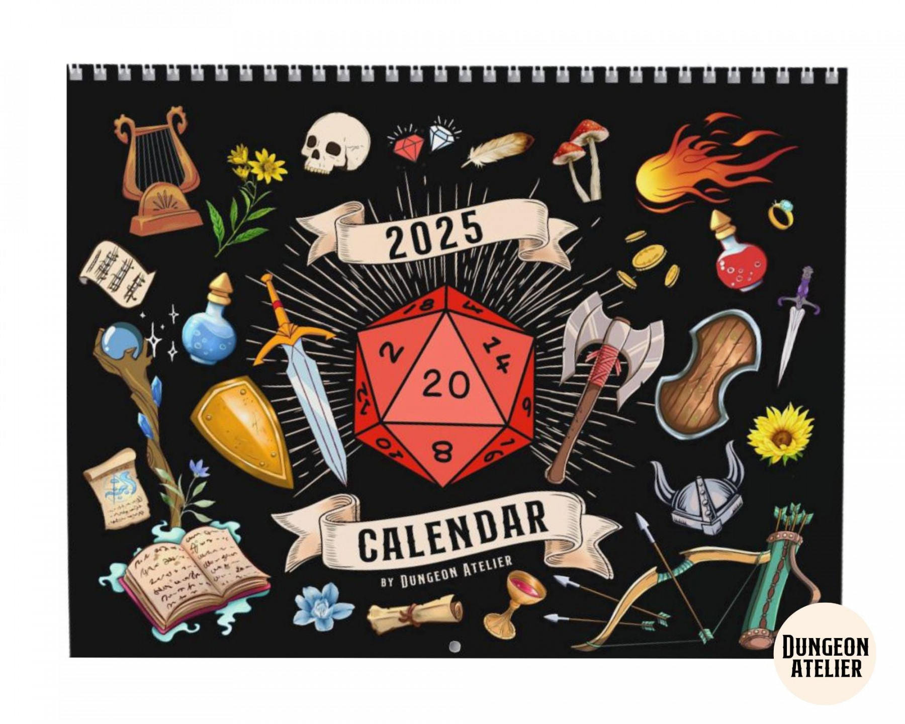 DND CALENDAR,  Calendar, Dnd Christmas Gift,  Dnd Calendar