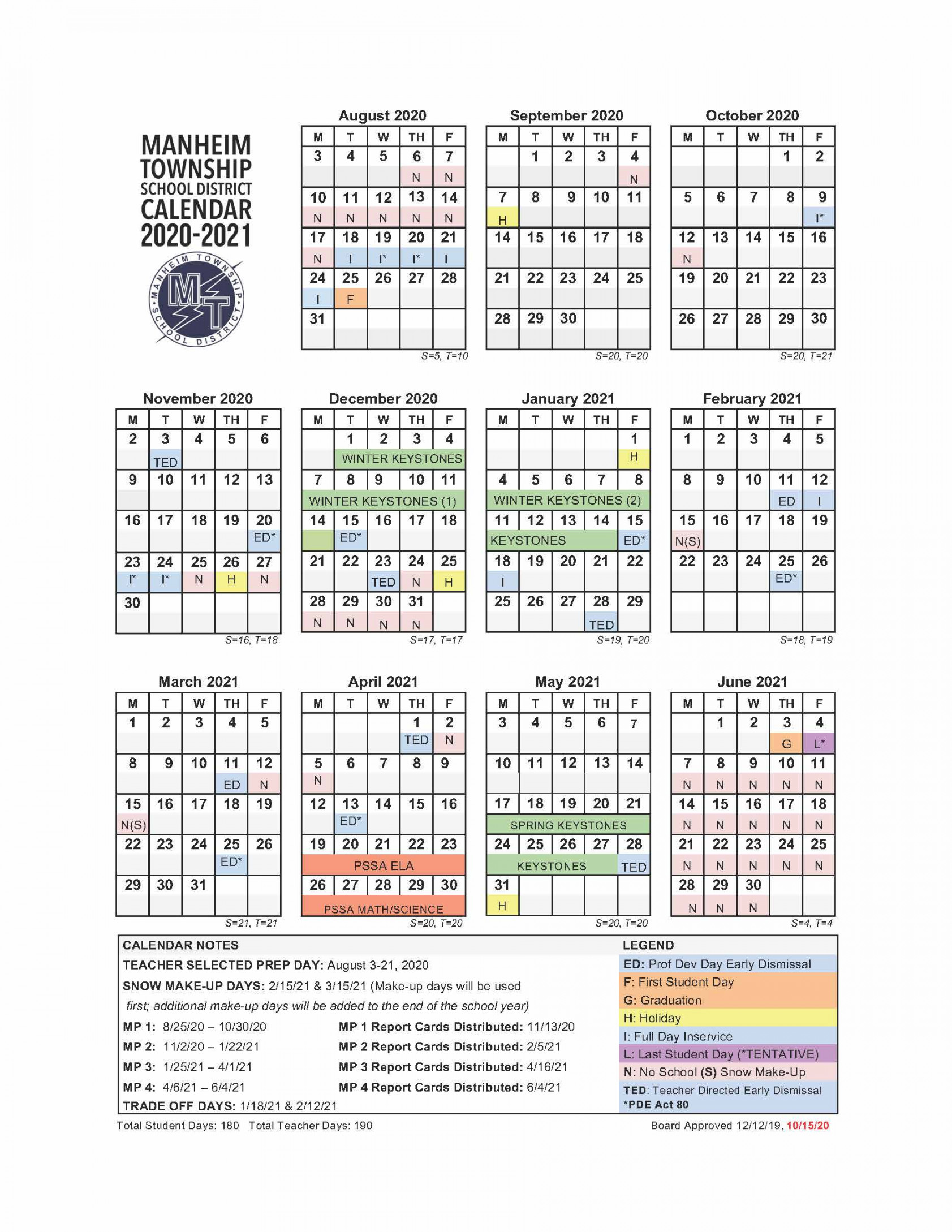 Franklin Township Calendar  - Modern Precision Paperless Calendar