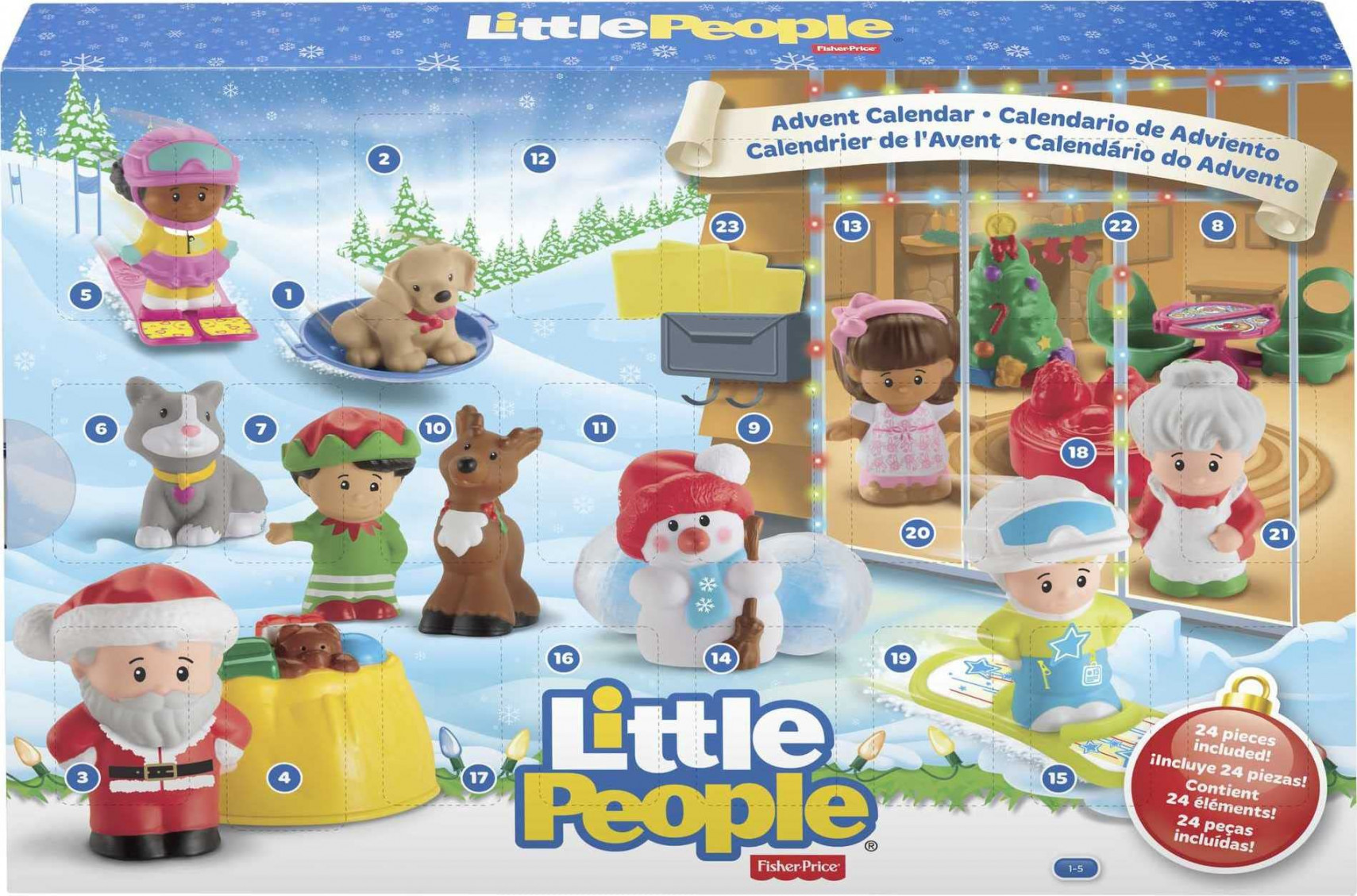 Fisher-Price Little People Toddler Toys Advent Calendar, Set Of  Figures  & Accessories For Christmas Play Ages + Years