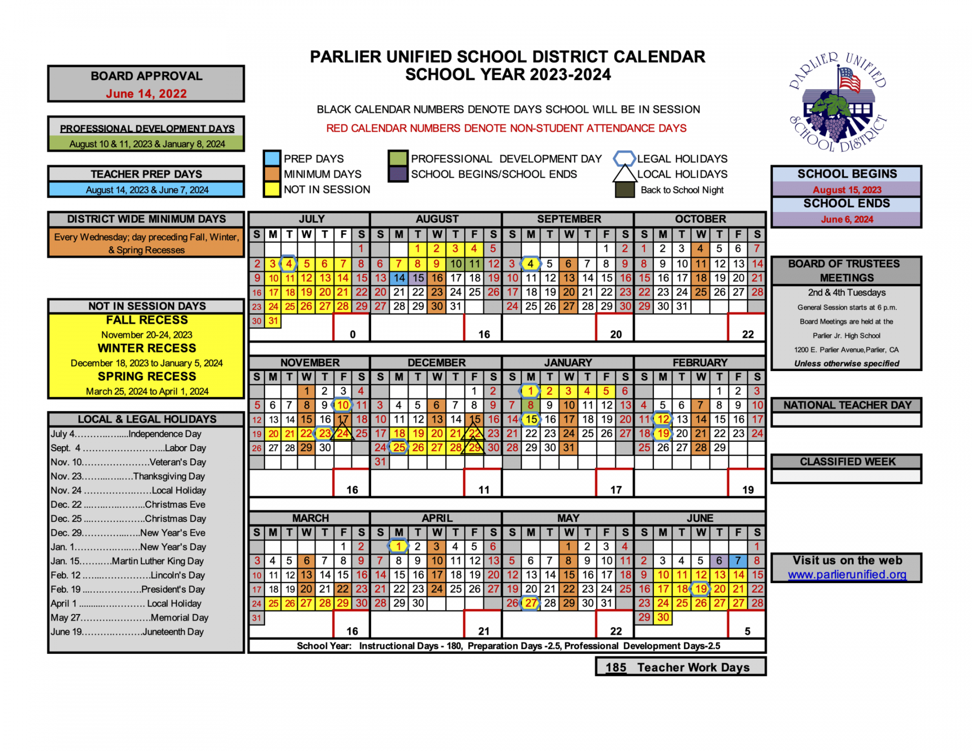 Pusd - Calendar