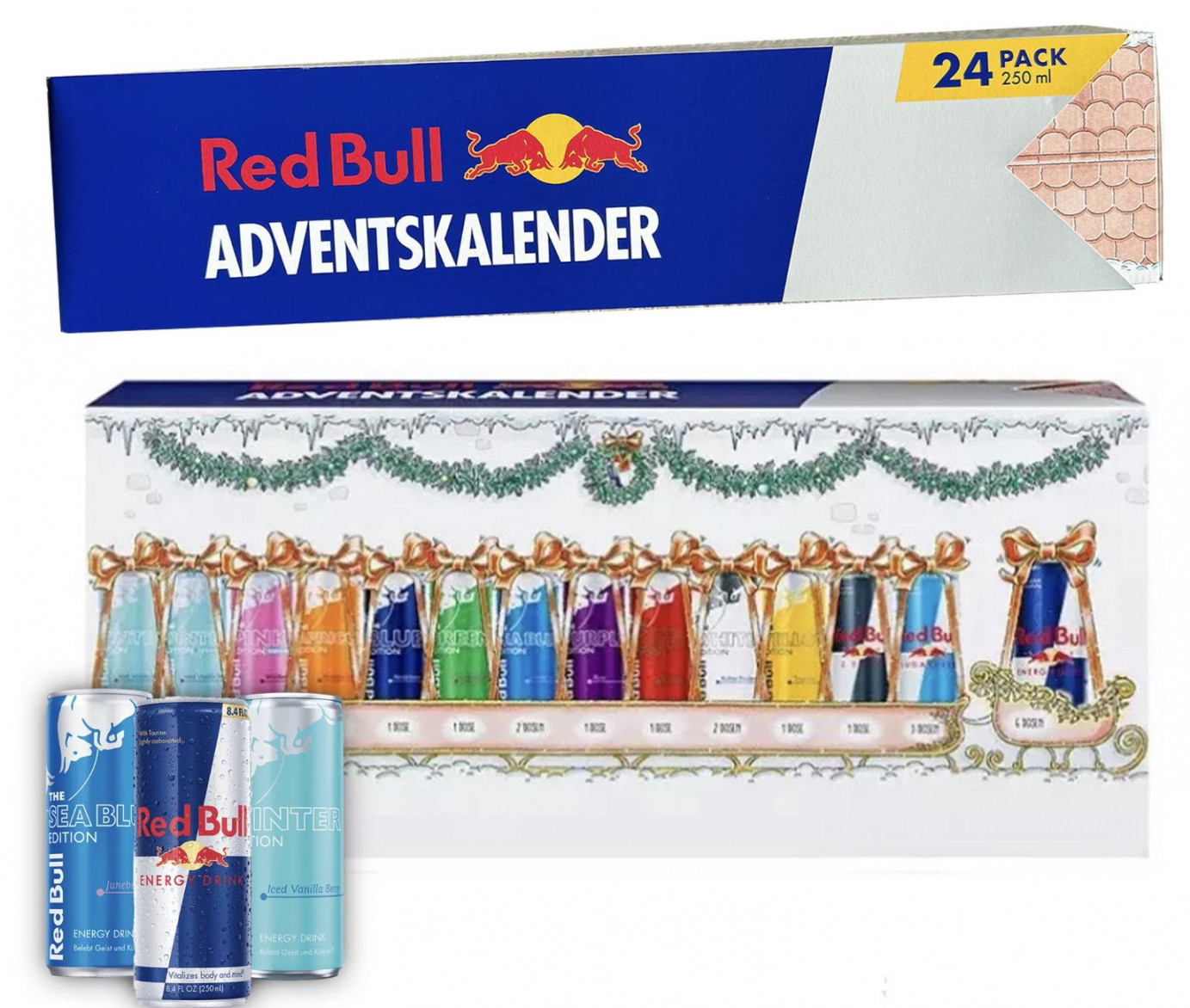 Red Bull Adventskalender   X ,L Weihnachtsedition NEU USA