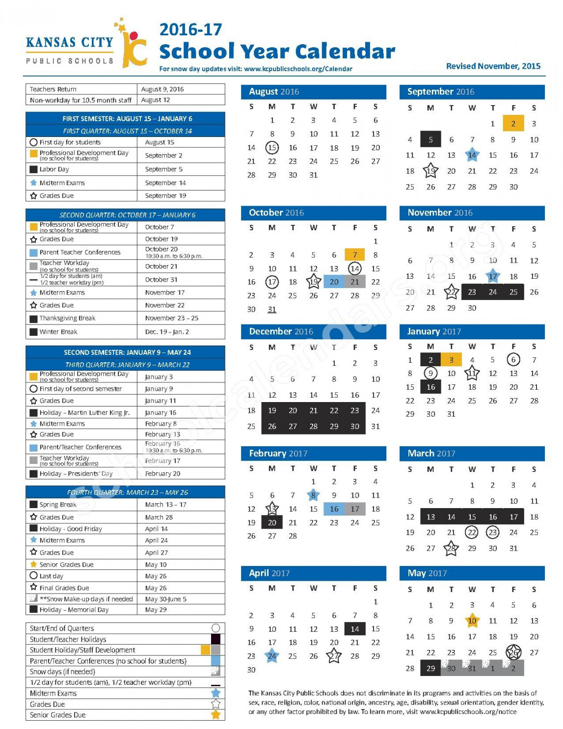 -  School Calendar  Kansas City Public Schools – Kansas