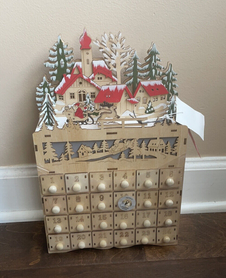 Beautiful NEW Martha Stewart Christmas DIY Advent Calendar House Led Free  Ship