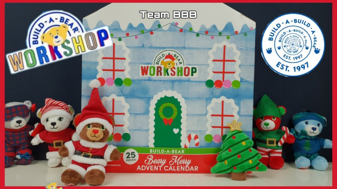 BUILD A BEAR  ADVENT CALENDAR! Full Unboxing Plushies Frog Sloth Rabbit  and Bears