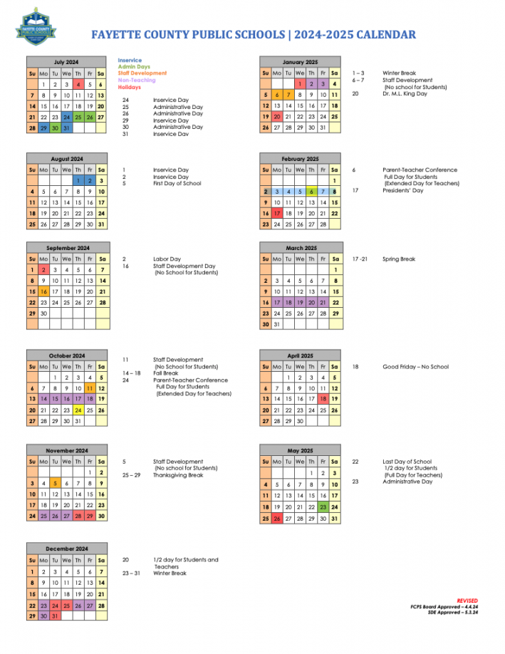 FCPS - Instructional Calendar – Calendars and Events