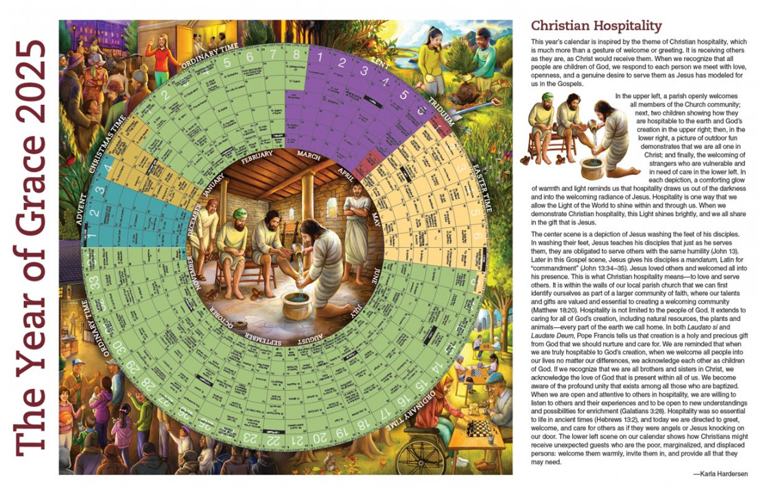 Small Laminated Liturgical Calendar for : Catholic Guide